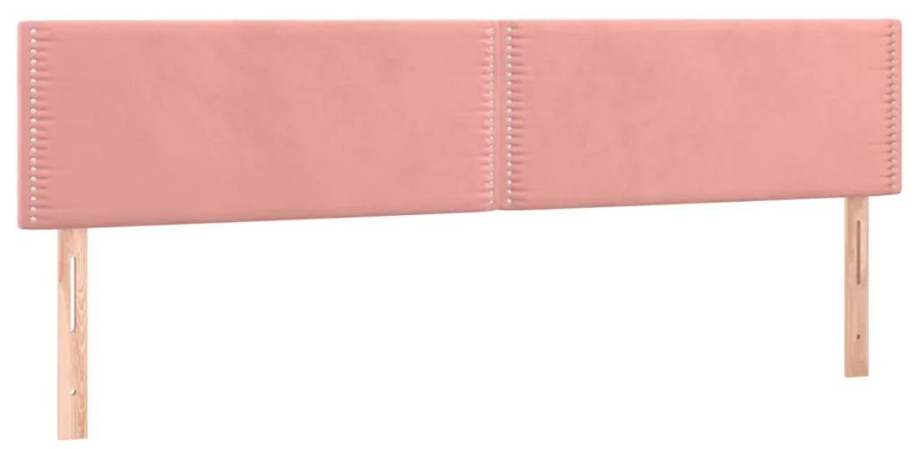 Cama boxspring com colchão 120x190 cm veludo rosa