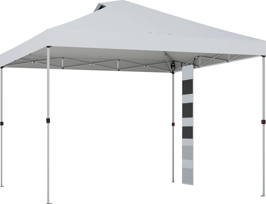 Outsunny Tenda de jardim 3 x 3 m pop-up tenda dobrável proteção UV50+ altura ajustável 4 sacos de areia bolsa de transporte Branco | Aosom Portugal
