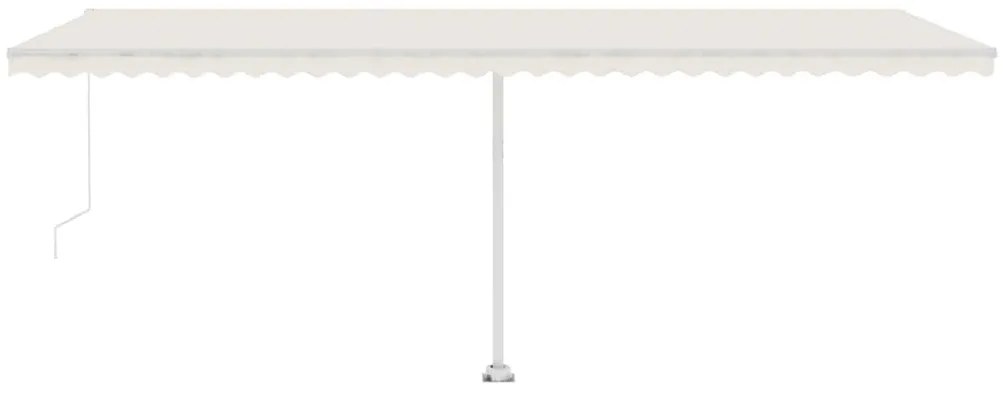 Toldo retrátil manual independente 600x300 cm cor creme