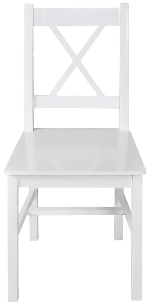 Cadeiras de jantar 4 pcs madeira de pinho branco