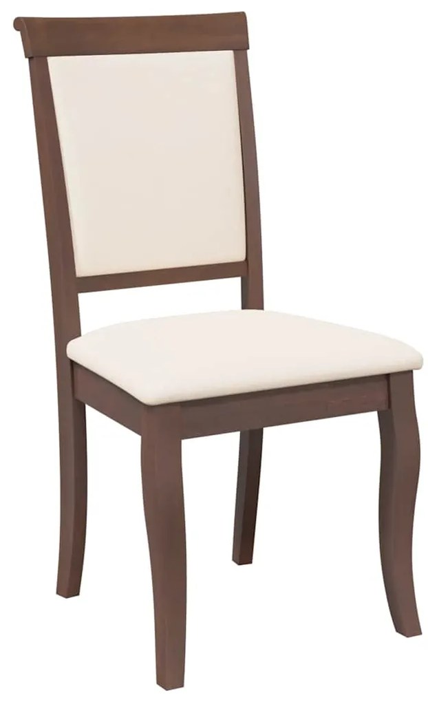 Cadeiras de jantar com almofadões 2 pcs madeira maciça castanho