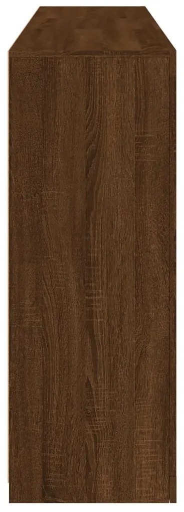 Aparador com luzes LED 162x37x100 cm carvalho castanho