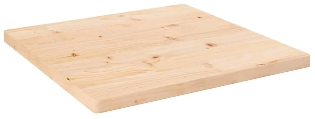 vidaXL Tampo de mesa quadrado 40x40x2,5 cm pinho maciço branco
