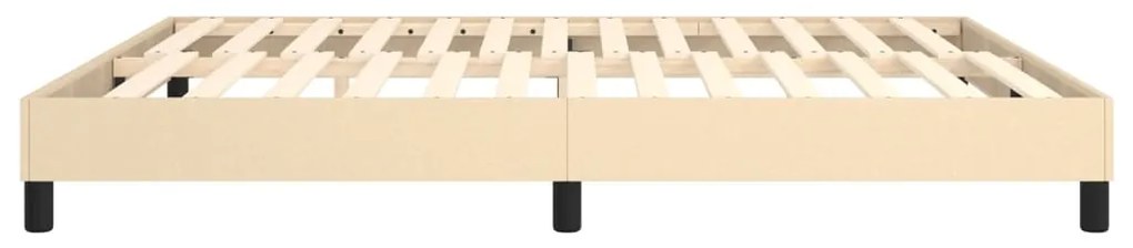 Estrutura de cama sem colchão 160x200 cm tecido cor creme