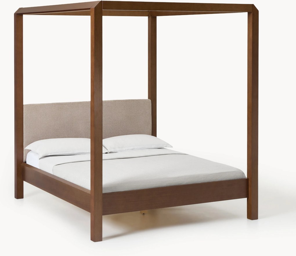 Cama de dossel em madeira de carvalho Roy