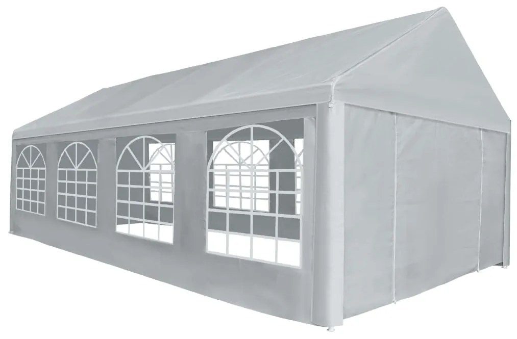 vidaXL Tenda para festas PE 4x8 m cinzento
