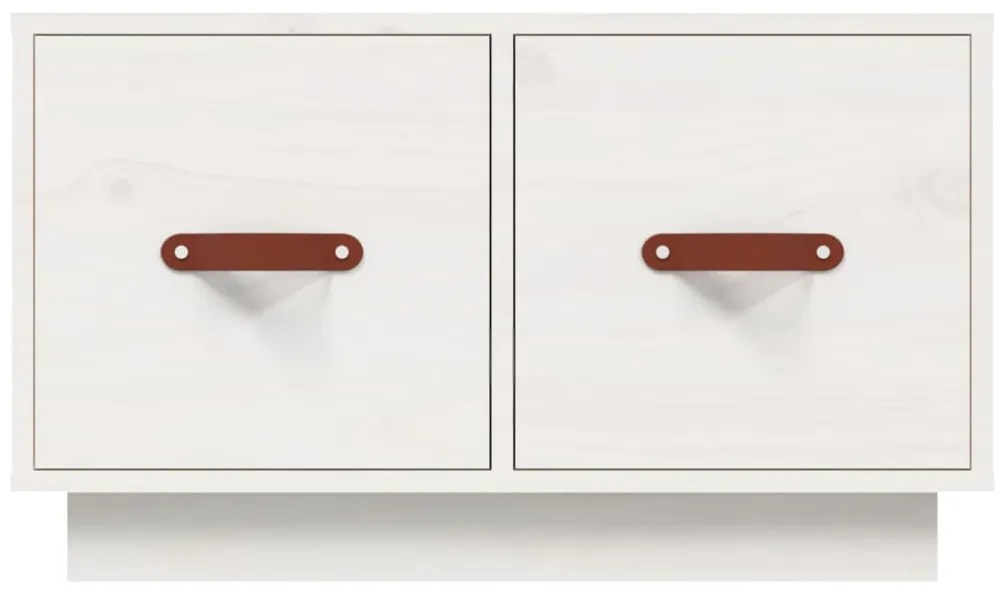 Mesa de centro 60x53x35 cm pinho maciço branco