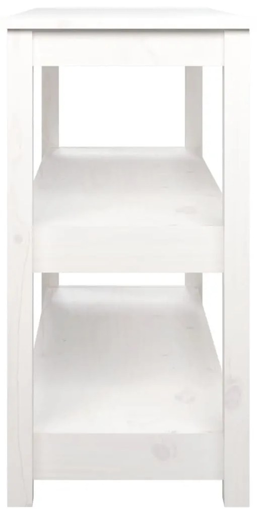 Mesa consola 110x40x74 cm pinho maciço branco