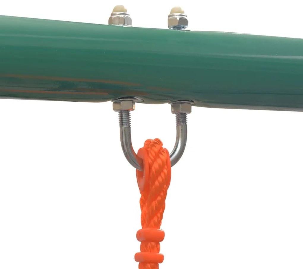 Conjunto de baloiços com 4 lugares laranja