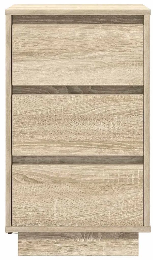 Mesa de cabeceira com luzes LED 38x34x65 cm carvalho sonoma