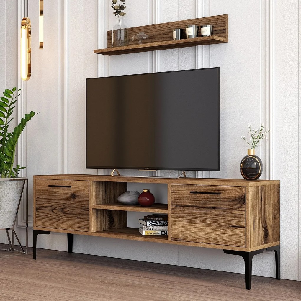 Unidade TV Riga – Noz – 140x48x30 cm