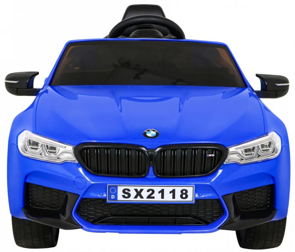 Carro elétrico para Crianças 12V BMW DRIFT M5 Frente Rodas Eva, Traseira Plástico especial para função DRIFT Azul