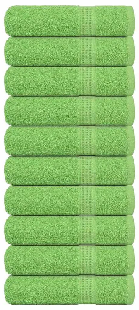 vidaXL Toalhas banho FROGN 10pcs 70x140cm 360 g/m² verde maça