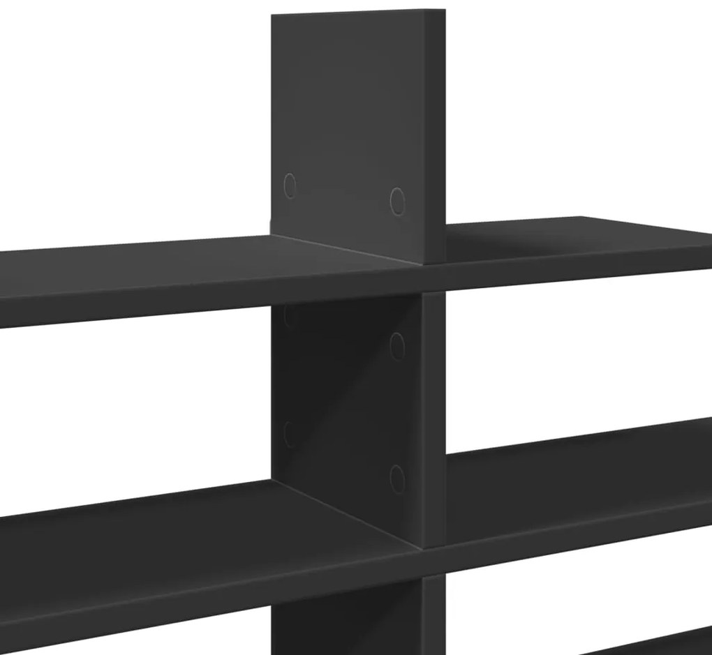 Prateleira de parede 124,5x18x60,5cm derivados de madeira preto