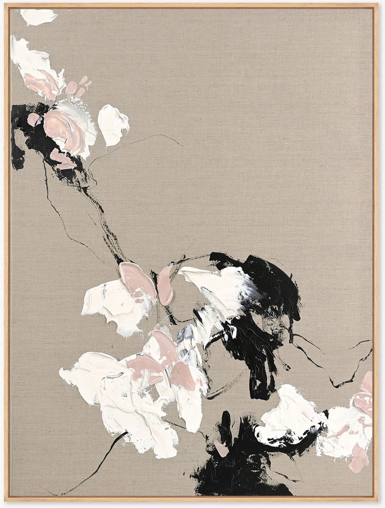 Quadro em tela pintado à mão emoldurado Gestures