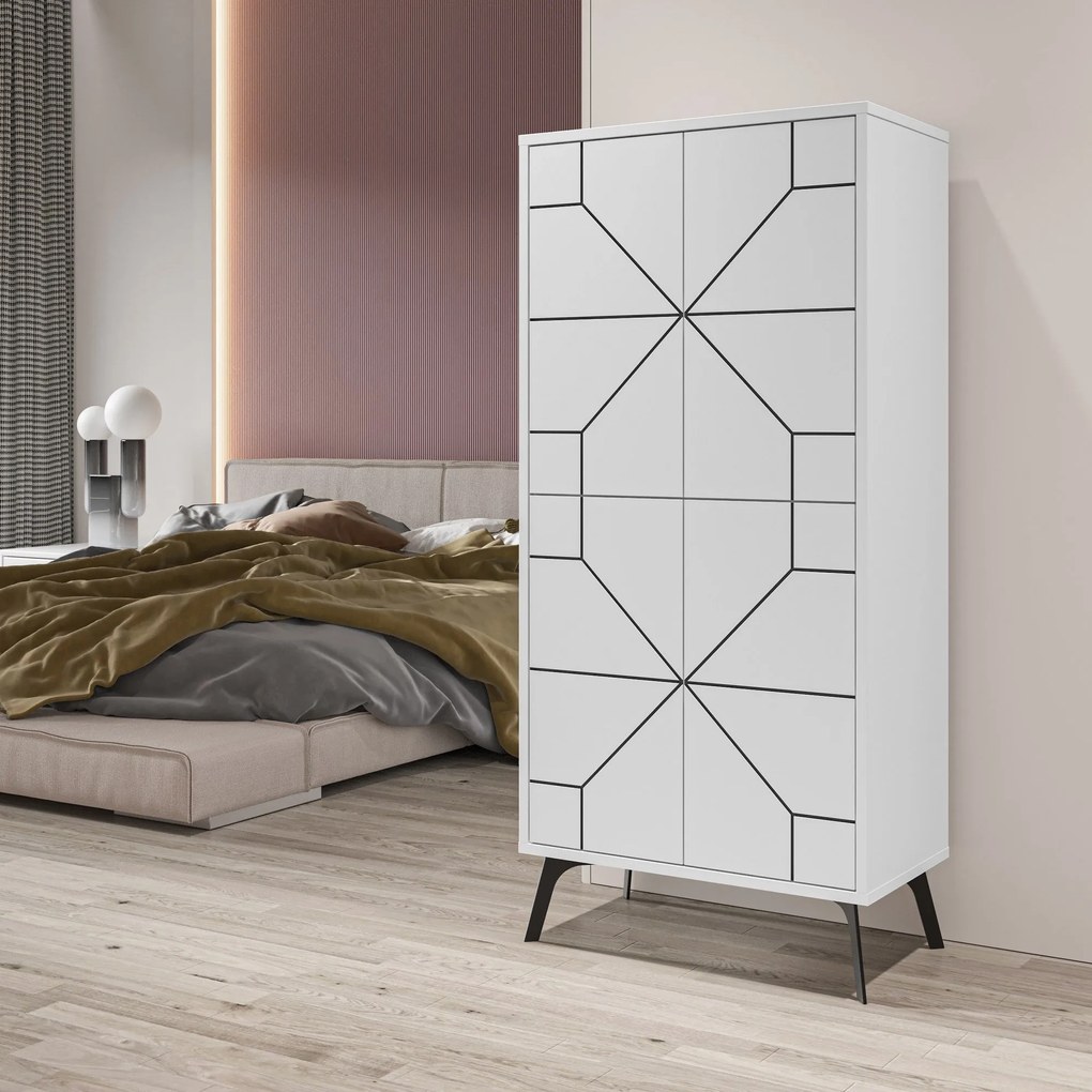 Armário Multiusos Dune – Branco – 62,6 cm x 136 cm x 35,6 cm