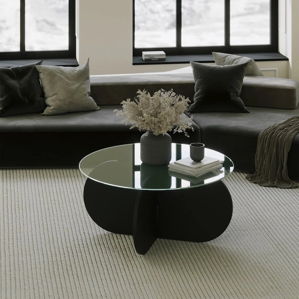 Mesa de Centro Bubble – Preto – 75x35x75 cm