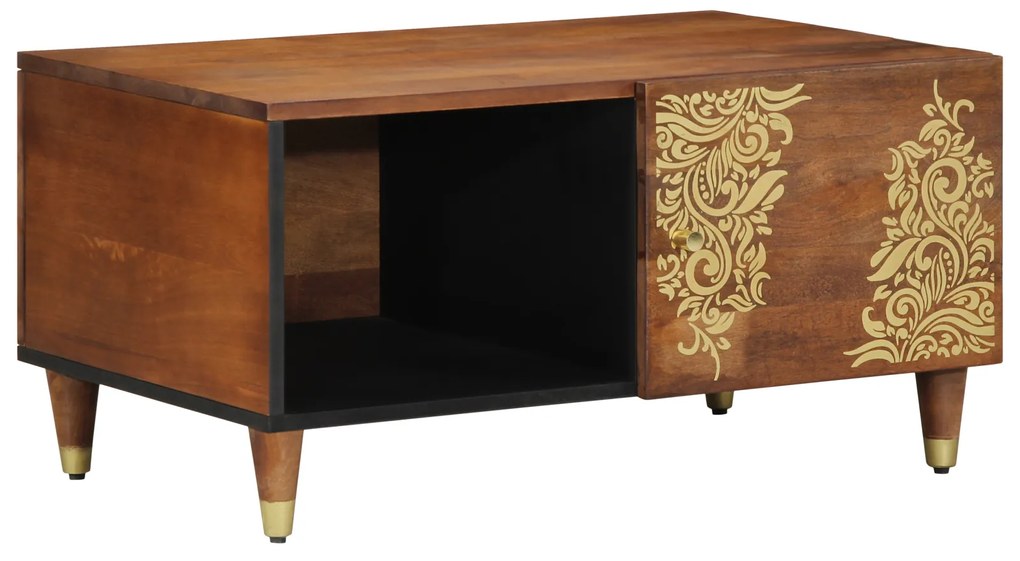 vidaXL Mesa de Centro 80x50x40 cm Madeira Sólida de Mangueira