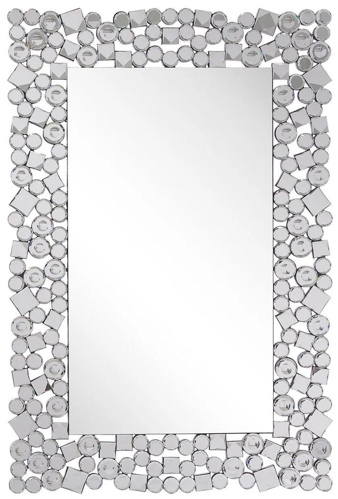 Espelho de parede prateado 60 x 90 cm MERNEL Beliani