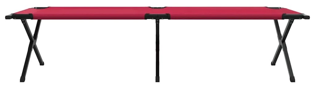 Conjunto de Camas Dobráveis 2 pçs com Bolsa Vermelho 600D Tecido Oxfor