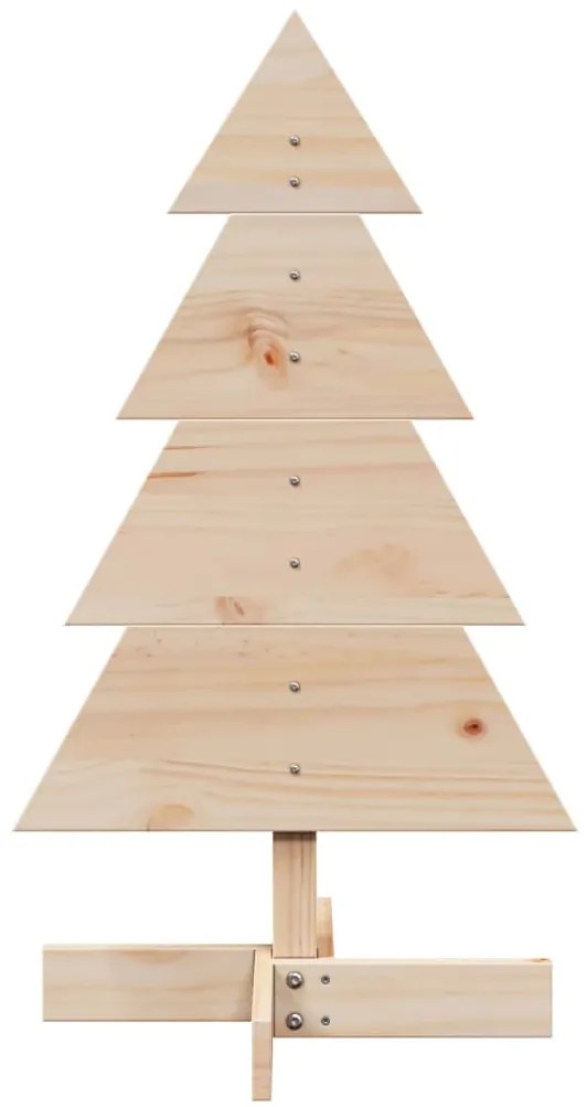 Árvore de Natal decorativa 80 cm madeira de pinho maciça