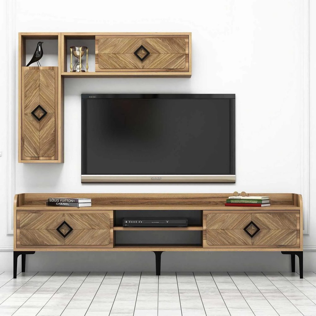 Unidade de TV Samba – Nogueira – 180x52x35 cm