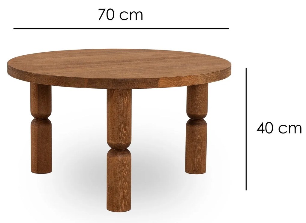 Mesa de Centro Ida – Chesnut – 70 cm x 40 cm x 70 cm