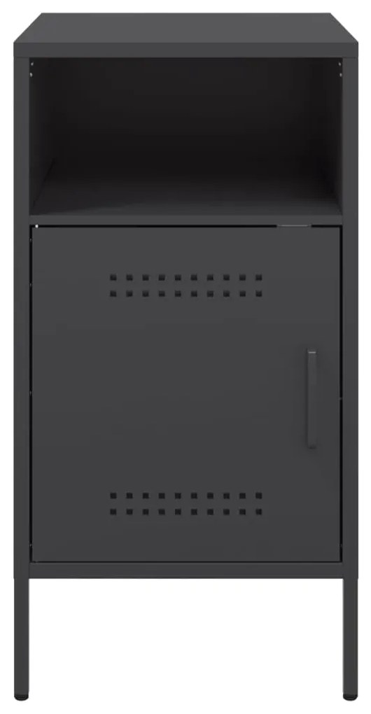 Mesa de cabeceira 36x39x68 cm aço preto