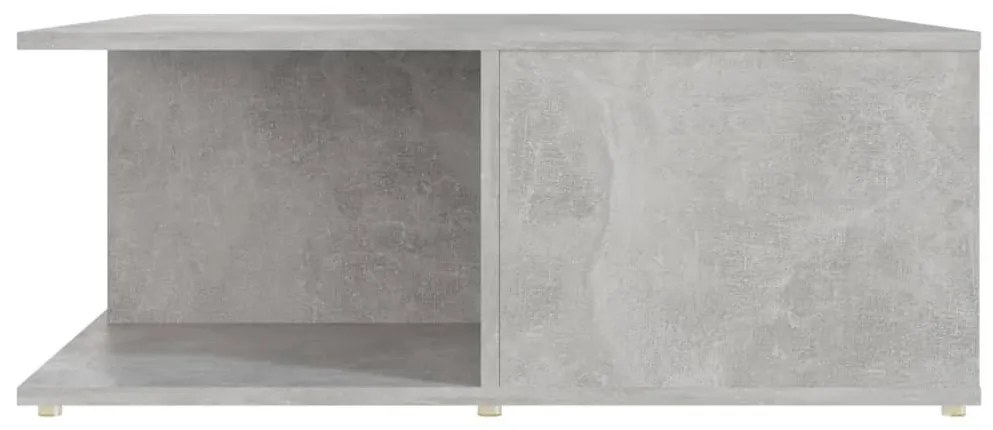 Mesa de centro 80x80x31 cm contraplacado cinzento cimento