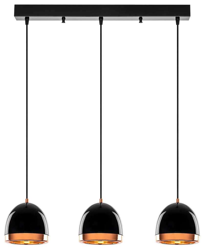 Candeeiro de Teto Mugo – Preto e Dourado – 62 x 17 x 110 cm