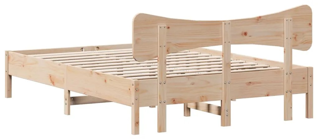 Cama sem colchão 120x200 cm madeira de pinho maciça
