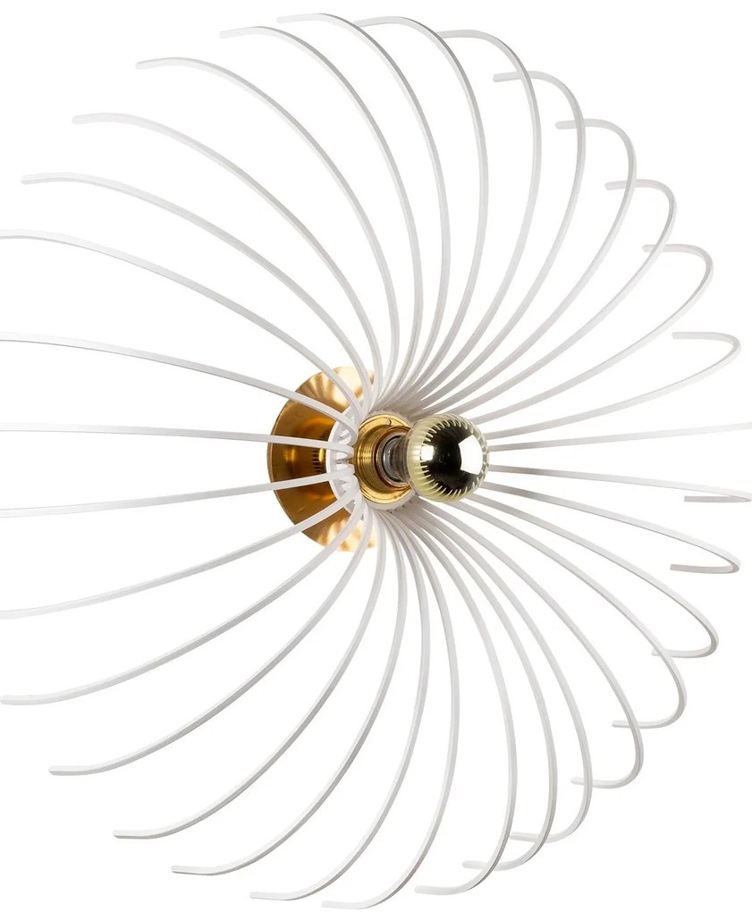 Aplique Aspendos – Branco – 16 cm de Diâmetro, 56 cm de Altura