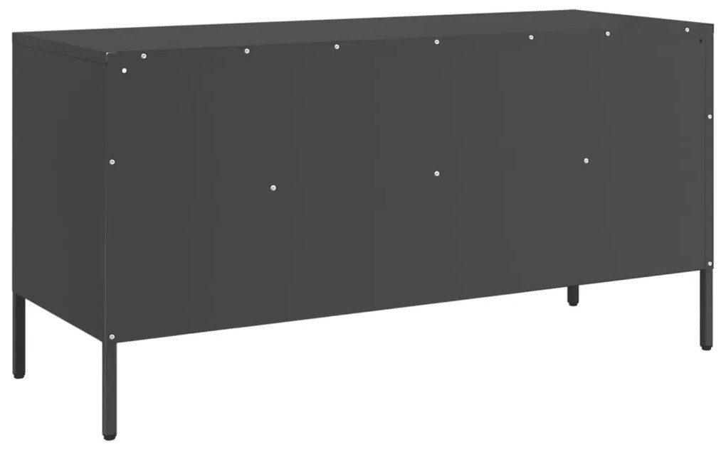 Móvel de TV 100,5x39x50,5 cm aço preto