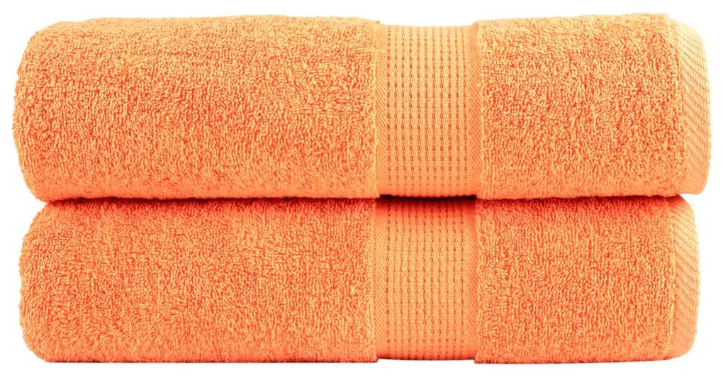 Toalhas de banho premium SOLUND 2pcs 70x140 cm 600 gsm laranja