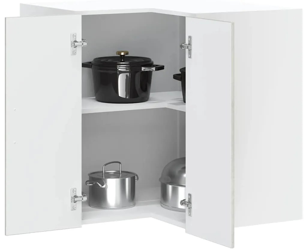 vidaXL Armário canto parede cozinha Lucca madeira cinzento cimento