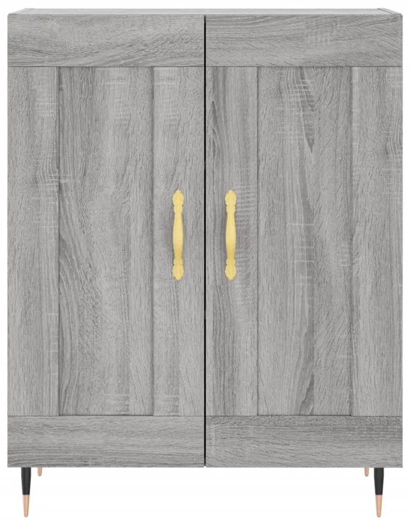 Aparador 69,5x34x90 cm derivados de madeira cinzento sonoma