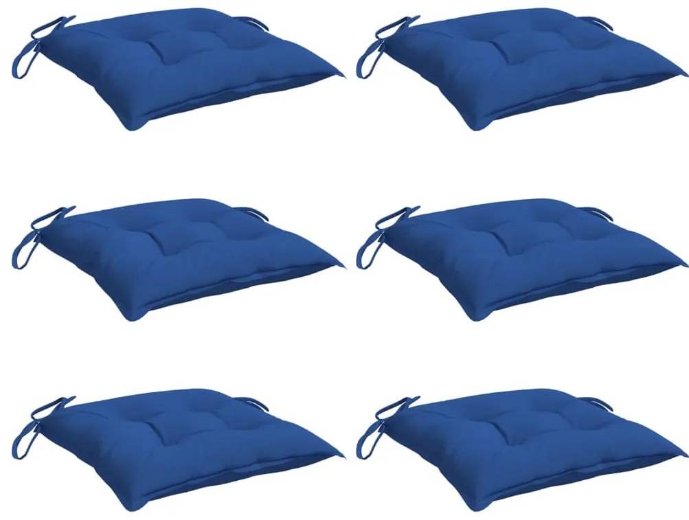 Almofadões para móveis de paletes 6 pcs tecido oxford azul