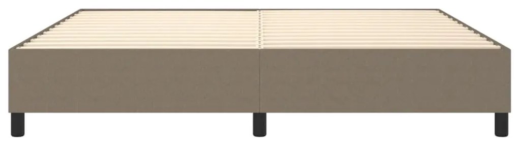 Cama sem colchão 200x200 cm tecido cinzento-acastanhado