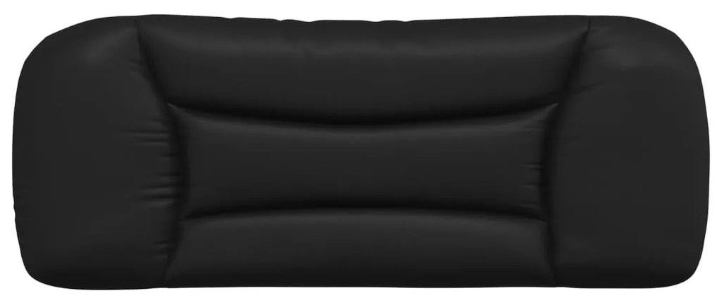 Almofadão de cabeceira 100 cm couro artificial preto