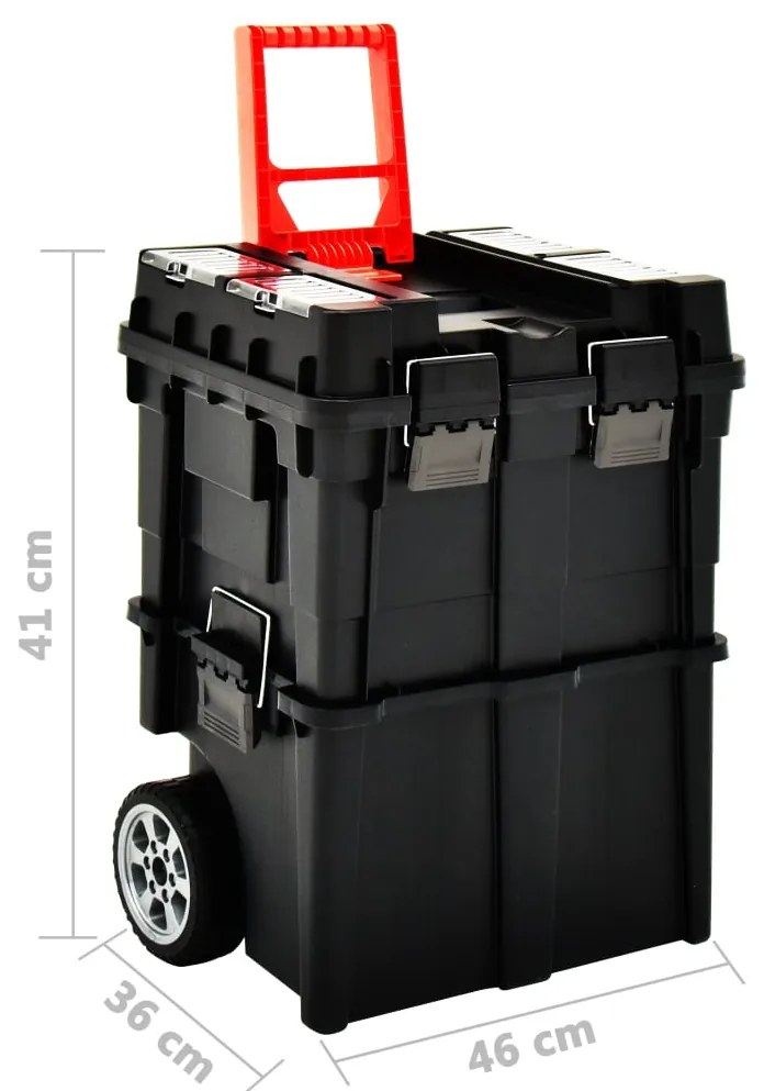Carrinho de ferramentas com pega 46x36x41 cm
