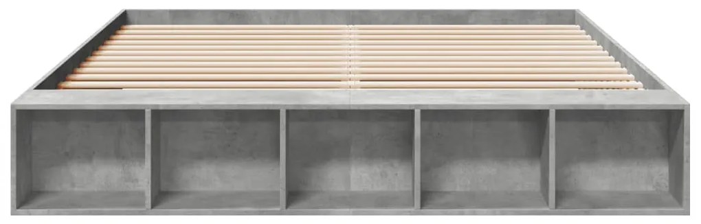 Estrutura de cama 200x200 cm derivados de madeira cinza cimento