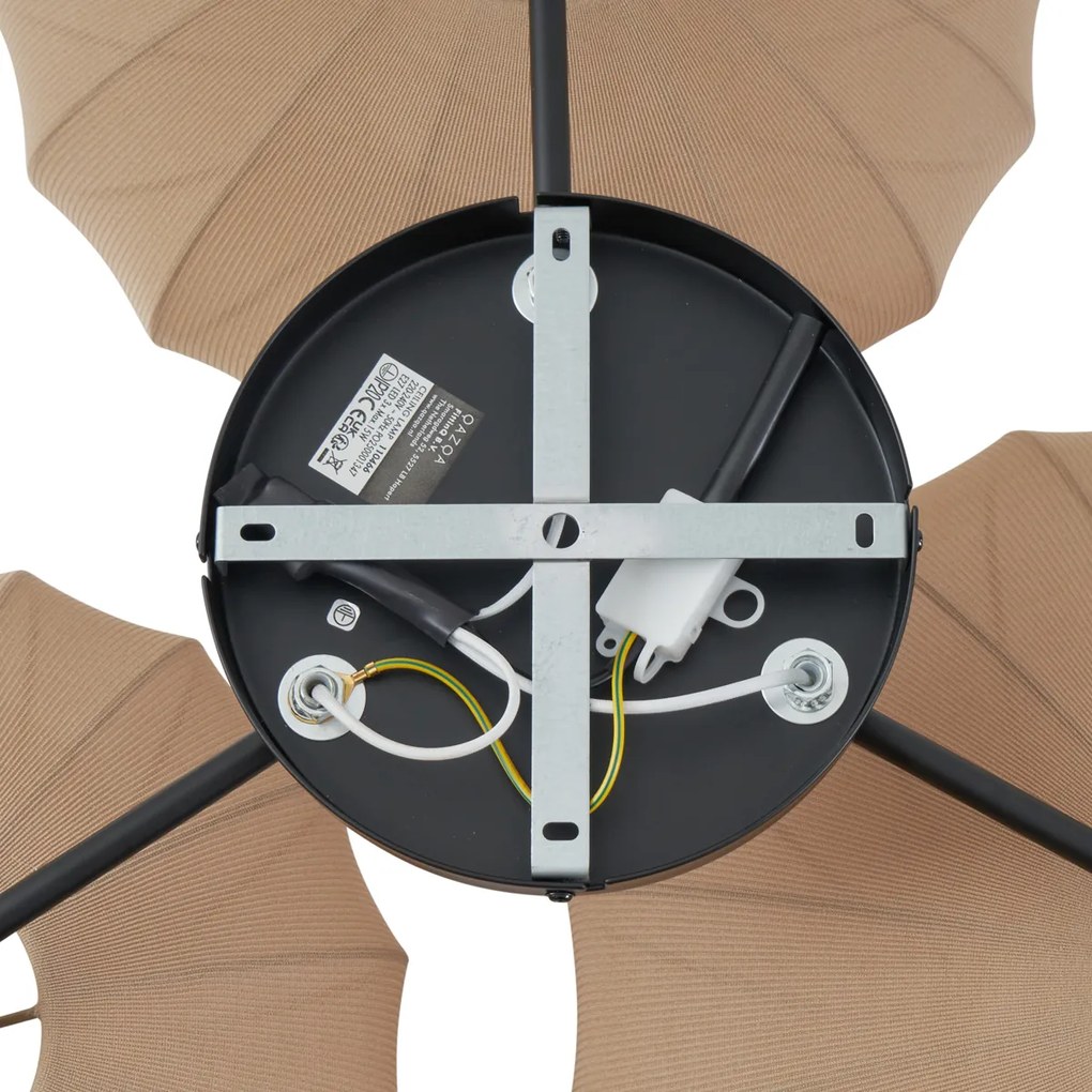 Plafon de teto Japandi castanho 3 luzes - Multi Bida