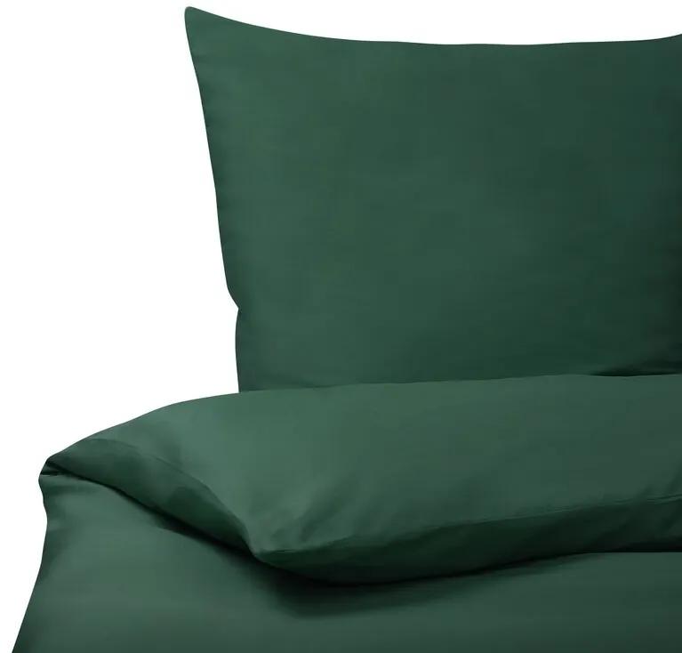 Conjunto de capas edredão em algodão acetinado verde escuro 200 x 220 cm HARMONRIDGE Beliani