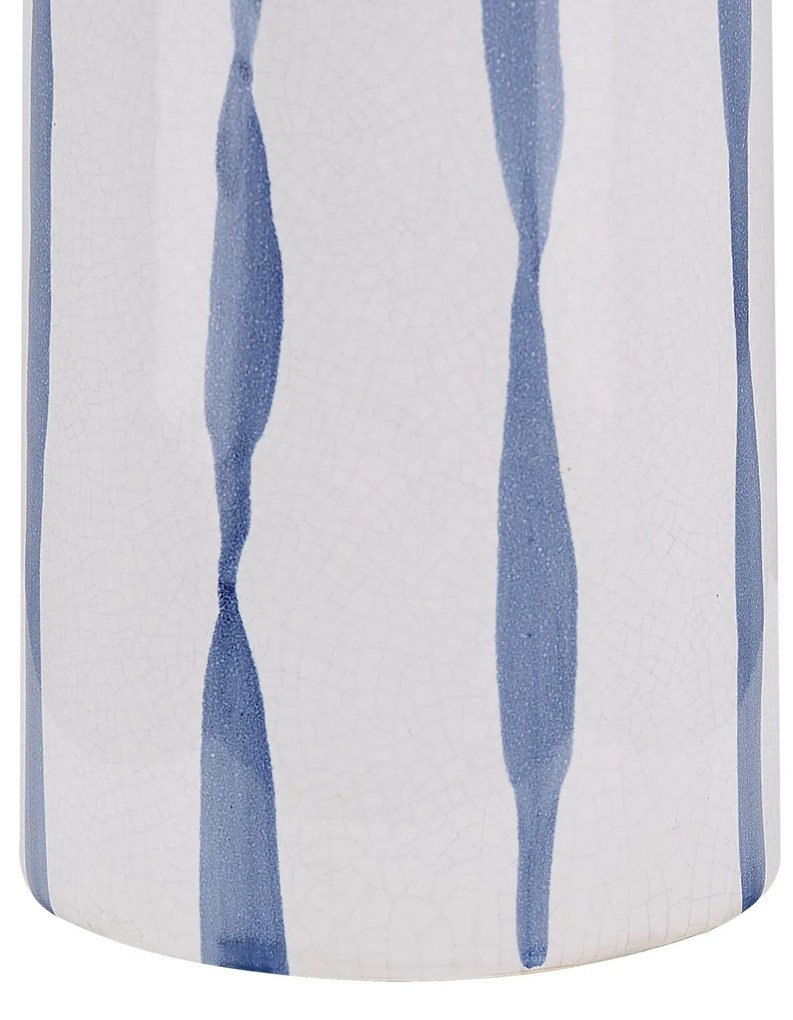 Vaso branco e azul 22 cm ASSUS Beliani