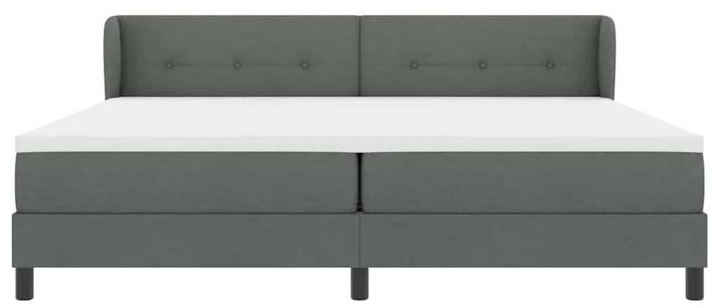 Cama Box com Colchão vidaXL Cinza Escuro 200x200 cm Tecido