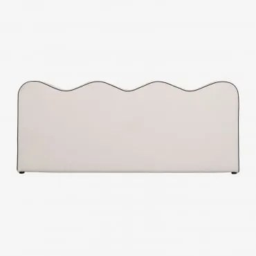 Cabeceira Elenor 220cm Chenille Tecido Chenille Branco Quebrado & 180 Cm - Sklum