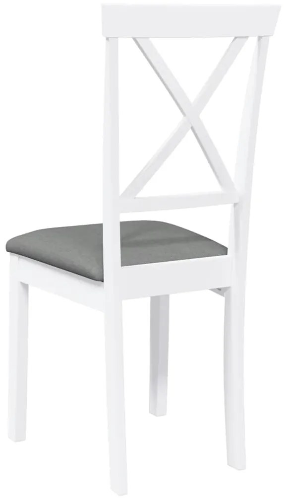 Cadeiras de jantar com almofadões 2 pcs madeira maciça branco