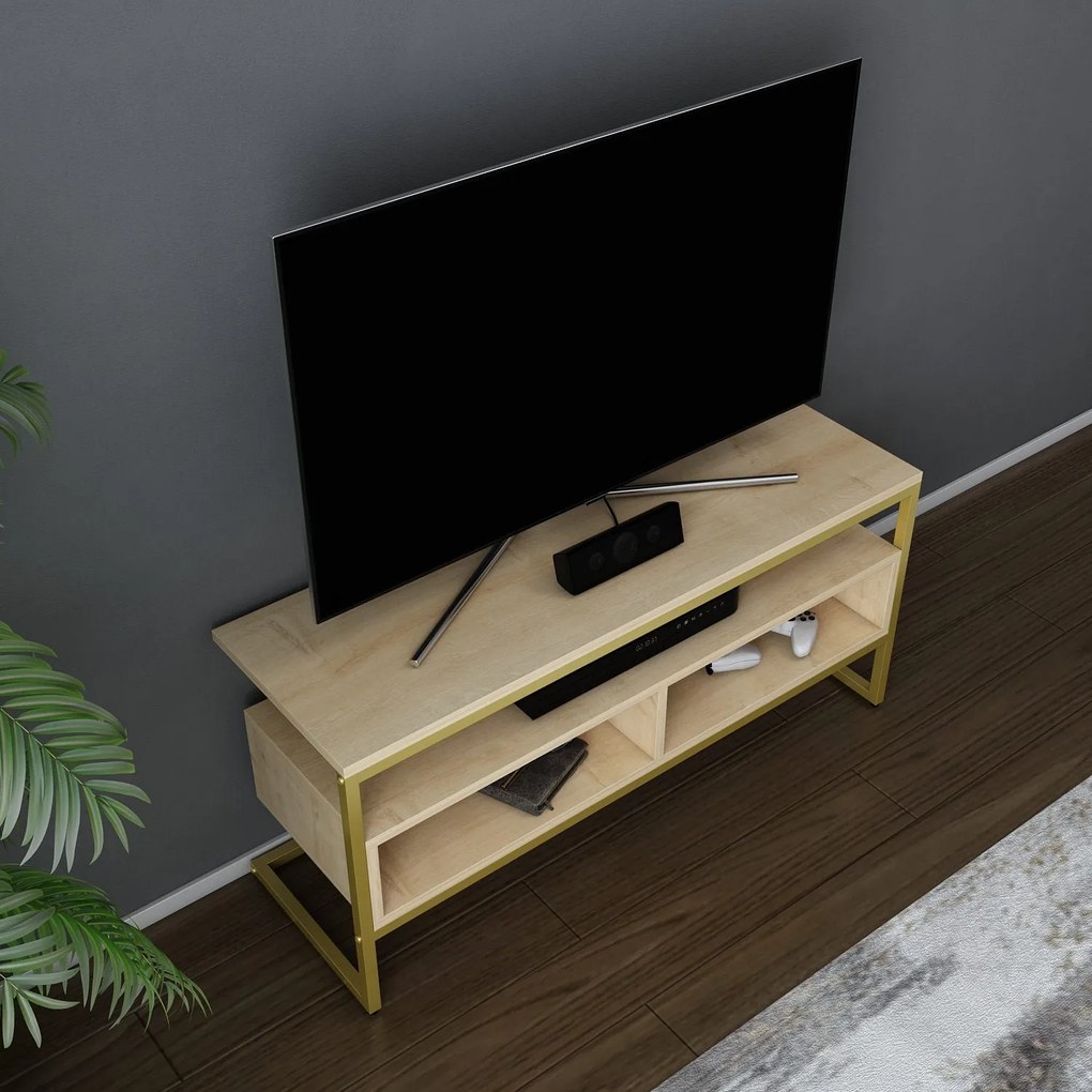 Móvel TV Merrion – Carvalho Dourado – 110x35x49,9 cm