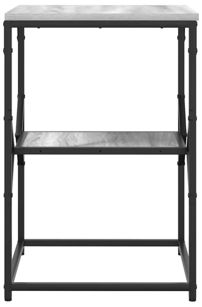 Mesa Lateral Cinza Sonoma 41x40x60 cm Madeira de Engenharia