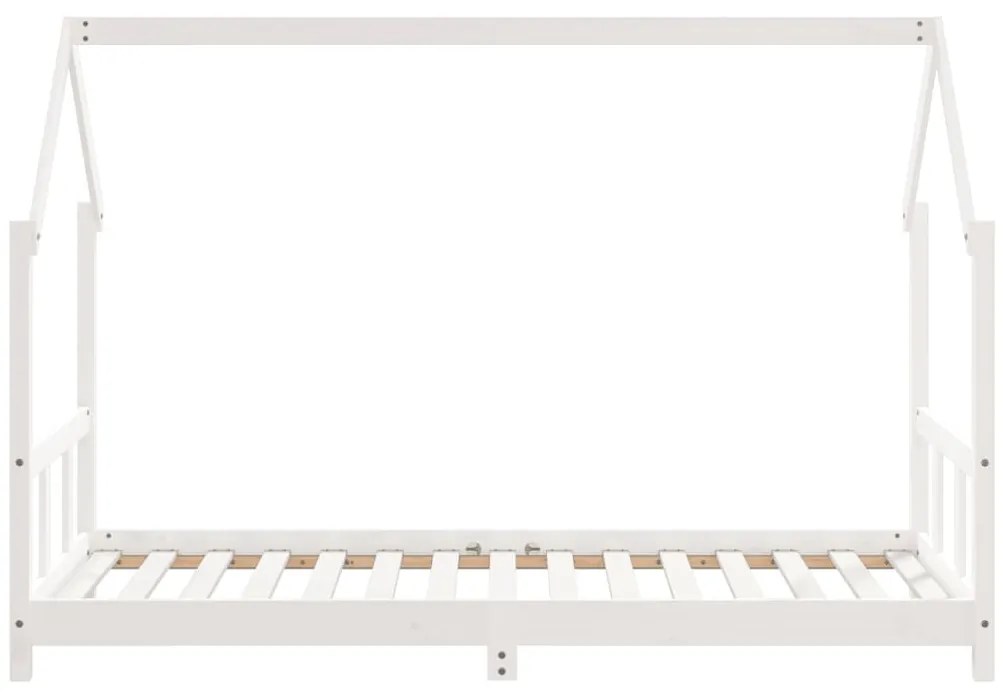 Estrutura de cama infantil 90x190 cm pinho maciço branco